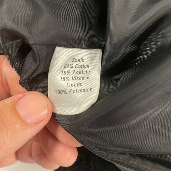 SEMANTIKS Womens Textured Short Sleeve Blazer Shoulder Pads Black Sz 10 Pockets - Picture 9 of 9